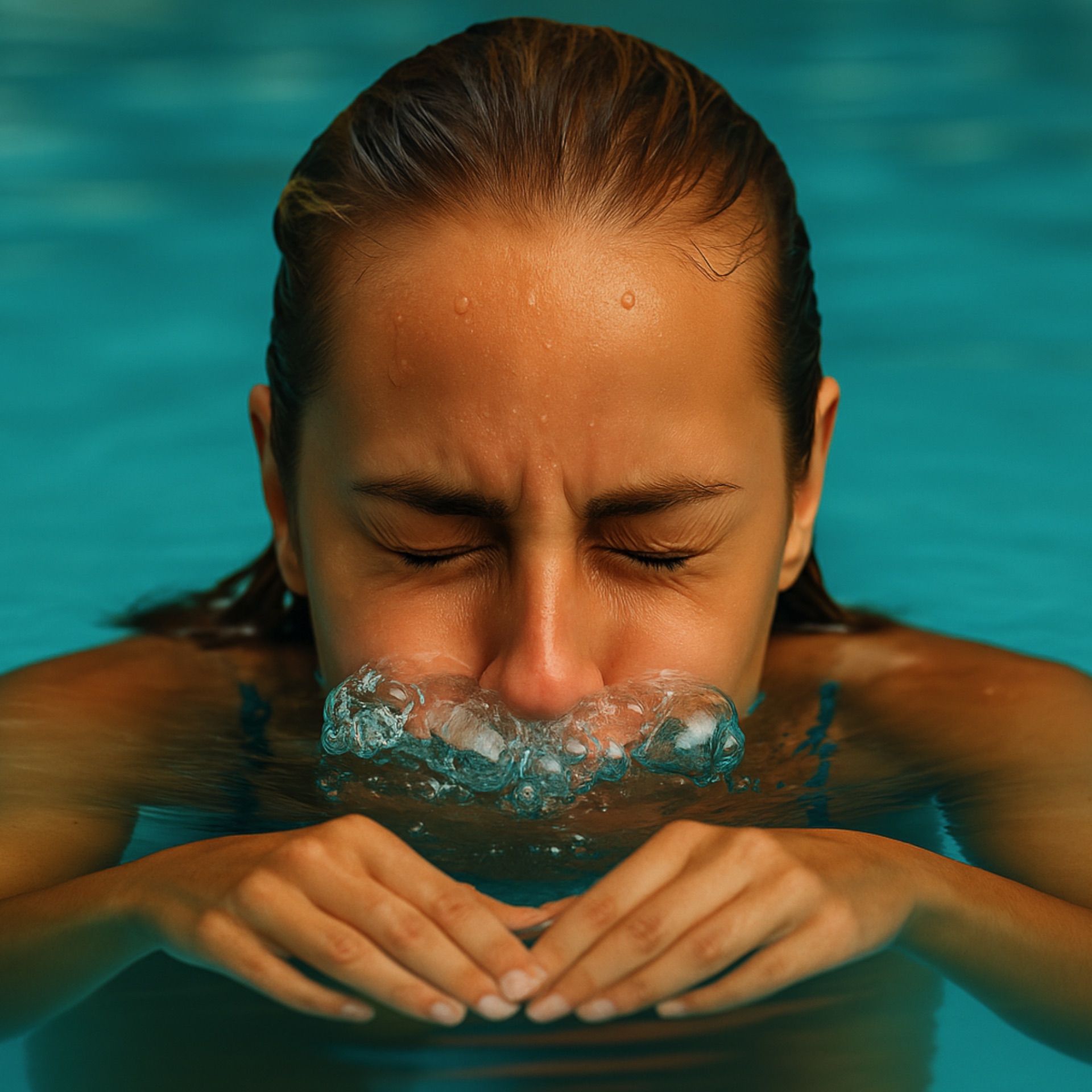 girl freediving_bubbles_pool_plechinger